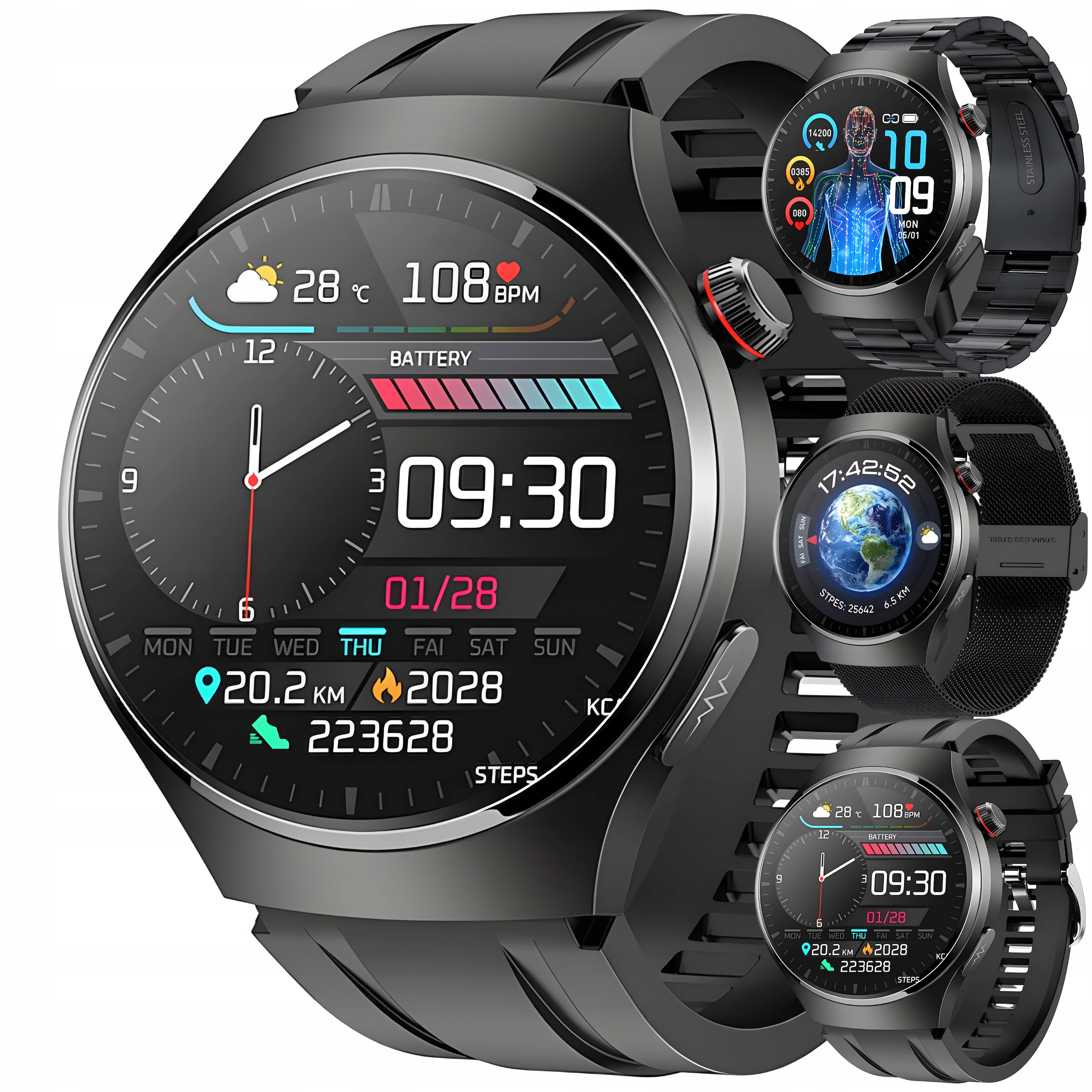 Inteligentné hodinky Angelo Watches AT200 + 6 ďalších produktov